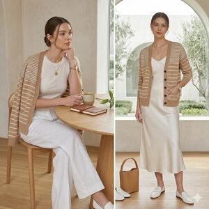 Vince 100% Cashmere Beaded Cardigan - Athluxury Loungewear Soft Tactile Opulence